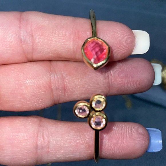 “Talia” Gold Toned Necklace and Bangle Bracelet Set - Picture 3 of 13